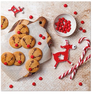 Christmas Gingerbread Cookies napkins. 